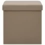Cappuccino PVC folding storage stool by vidaXL, Folding stools and chairs - Ref: Foro24-338784, Price: 23,97 €, Discount: %
