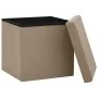 Cappuccino PVC folding storage stool by vidaXL, Folding stools and chairs - Ref: Foro24-338784, Price: 23,97 €, Discount: %