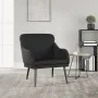 Sillón de cuero sintético negro 63x76x80 cm de vidaXL, Sillones - Ref: Foro24-351424, Precio: 103,30 €, Descuento: %