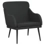 Sillón de cuero sintético negro 63x76x80 cm de vidaXL, Sillones - Ref: Foro24-351424, Precio: 103,30 €, Descuento: %
