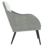 Hellgrauer Samtsessel 63x76x80 cm von vidaXL, Sessel - Ref: Foro24-351436, Preis: 83,80 €, Rabatt: %