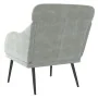 Sillón de terciopelo gris claro 63x76x80 cm de vidaXL, Sillones - Ref: Foro24-351436, Precio: 83,96 €, Descuento: %
