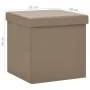 Cappuccino PVC folding storage stool by vidaXL, Folding stools and chairs - Ref: Foro24-338784, Price: 23,97 €, Discount: %
