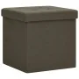 Taburetes de almacenaje plegables 2 uds lino sintético marrón von vidaXL, Klapphocker und Stühle - Ref: Foro24-338775, Preis:...