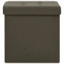 Taburetes de almacenaje plegables 2 uds lino sintético marrón von vidaXL, Klapphocker und Stühle - Ref: Foro24-338775, Preis:...