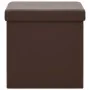 Folding storage stools 2 units brown PVC by vidaXL, Folding stools and chairs - Ref: Foro24-338787, Price: 38,27 €, Discount: %