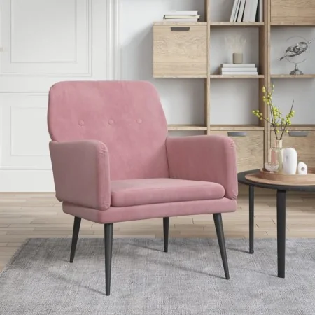 Sillón de terciopelo rosa 62x79x79 cm de vidaXL, Sillones - Ref: Foro24-351407, Precio: 92,44 €, Descuento: %