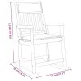 Schaukelstuhl mit Kissen aus massivem Akazienholz von vidaXL, Gartenstühle - Ref: Foro24-360026, Preis: 108,89 €, Rabatt: %