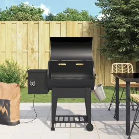 Pelletgrill mit unterer Ablage aus schwarzem Eisen, 94 cm von vidaXL, Grillen - Ref: Foro24-360068, Preis: 450,27 €, Rabatt: %