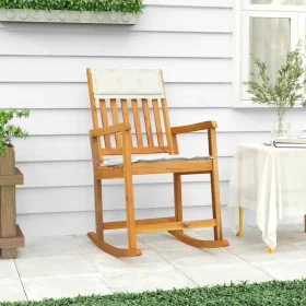 Rocking chair with solid acacia wood cushions by vidaXL, Garden chairs - Ref: Foro24-360025, Price: 95,78 €, Discount: %