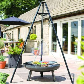 RedFire Grill with black tripod 172 cm BBQ TRIPOD by RedFire, Barbecues - Ref: Foro24-411811, Price: 111,91 €, Discount: %