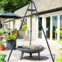 RedFire Grill with black tripod 172 cm BBQ TRIPOD by RedFire, Barbecues - Ref: Foro24-411811, Price: 111,91 €, Discount: %