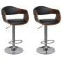 Küchenhocker 2 Stück Kunstleder gebogenes Holz schwarz von vidaXL, Küchenhocker - Ref: Foro24-3052716, Preis: 269,10 €, Rabat...