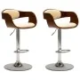 Küchenhocker, 2 Stück, gebogenes Holz, cremefarbenes Kunstleder von vidaXL, Küchenhocker - Ref: Foro24-3052712, Preis: 254,96...