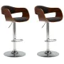 Küchenhocker 2 Stück gebogenes Holz und grauer Stoff von vidaXL, Küchenhocker - Ref: Foro24-3052713, Preis: 261,98 €, Rabatt: %