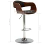 Küchenhocker 2 Stück gebogenes Holz und grauer Stoff von vidaXL, Küchenhocker - Ref: Foro24-3052713, Preis: 261,98 €, Rabatt: %