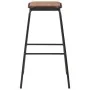 Kitchen stools 4 pcs solid pine wood and black steel by vidaXL, Kitchen stools - Ref: Foro24-3054556, Price: 187,66 €, Discou...