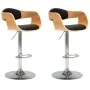 Kitchen stools 2 pcs curved wood black synthetic leather by vidaXL, Kitchen stools - Ref: Foro24-3052715, Price: 282,84 €, Di...
