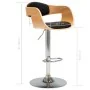 Küchenhocker, 2 Stück, gebogenes Holz, schwarzes Kunstleder von vidaXL, Küchenhocker - Ref: Foro24-3052715, Preis: 282,84 €, ...