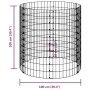 Circular galvanized steel gabion post Ø100x100 cm by vidaXL, fence panels - Ref: Foro24-152018, Price: 74,72 €, Discount: %