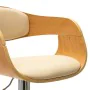 Kitchen stools 2 pcs curved wood cream synthetic leather by vidaXL, Kitchen stools - Ref: Foro24-3052714, Price: 250,12 €, Di...