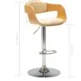 Küchenhocker, 2 Stück, gebogenes Holz, cremefarbenes Kunstleder von vidaXL, Küchenhocker - Ref: Foro24-3052714, Preis: 259,09...