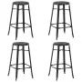 Küchenhocker 4 Einheiten aus schwarzem Stahl von vidaXL, Küchenhocker - Ref: Foro24-3054558, Preis: 278,92 €, Rabatt: %