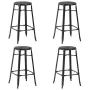 Taburetes de cocina 4 unidades acero negro de vidaXL, Taburetes de cocina - Ref: Foro24-3054558, Precio: 278,92 €, Descuento: %
