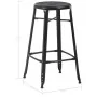 Taburetes de cocina 4 unidades acero negro de vidaXL, Taburetes de cocina - Ref: Foro24-3054558, Precio: 278,92 €, Descuento: %