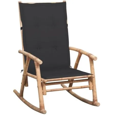 Schaukelstuhl mit Bambuskissen von vidaXL, Gartenstühle - Ref: Foro24-3063903, Preis: 148,84 €, Rabatt: %