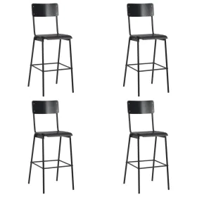 Küchenhocker 4 Stück aus Sperrholz und schwarzem Stahl von vidaXL, Küchenhocker - Ref: Foro24-3054566, Preis: 406,09 €, Rabat...