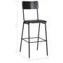 6 Stück Küchenhocker aus Sperrholz und schwarzem Stahl von vidaXL, Küchenhocker - Ref: Foro24-3054567, Preis: 607,47 €, Rabat...