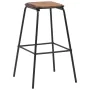 Kitchen stools 6 pcs solid pine wood and black steel by vidaXL, Kitchen stools - Ref: Foro24-3054557, Price: 273,05 €, Discou...