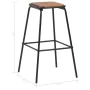 Kitchen stools 6 pcs solid pine wood and black steel by vidaXL, Kitchen stools - Ref: Foro24-3054557, Price: 273,05 €, Discou...
