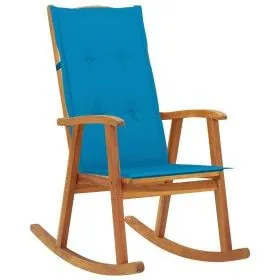 Rocking chair with solid acacia wood cushions by vidaXL, Garden chairs - Ref: Foro24-3064183, Price: 205,03 €, Discount: %