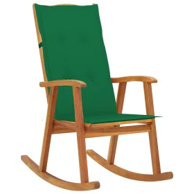 Rocking chair with solid acacia wood cushions by vidaXL, Garden chairs - Ref: Foro24-3064184, Price: 204,85 €, Discount: %