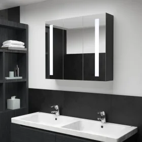 Mueble de baño con espejo LED 89x14x62 cm by vidaXL, bathroom vanities - Ref: Foro24-325544, Price: 133,67 €, Discount: %