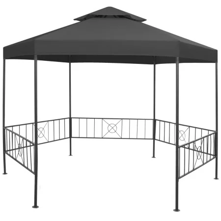 Cenador de jardín gris antracita 323x275x265 cm de vidaXL, Carpas y cenadores - Ref: Foro24-47961, Precio: 224,76 €, Descuent...