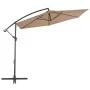 Cantilever parasol with aluminum pole 300 cm taupe by vidaXL, Umbrellas - Ref: Foro24-44510, Price: 109,32 €, Discount: %