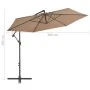 Cantilever parasol with aluminum pole 300 cm taupe by vidaXL, Umbrellas - Ref: Foro24-44510, Price: 109,32 €, Discount: %