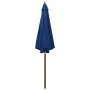 Sombrilla de jardín con palo de madera azul 300x258 cm de vidaXL, Sombrillas - Ref: Foro24-47125, Precio: 106,55 €, Descuento: %