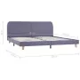 Hellgrauer Stoffbettrahmen 180x200 cm von vidaXL, Betten und Lattenroste - Ref: Foro24-280875, Preis: 166,73 €, Rabatt: %