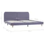 Light gray fabric bed frame 180x200 cm by vidaXL, Beds and slatted bases - Ref: Foro24-280875, Price: 166,74 €, Discount: %