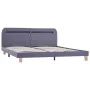 Bed frame with LED light gray fabric 160x200 cm by vidaXL, Beds and slatted bases - Ref: Foro24-280899, Price: 169,65 €, Disc...
