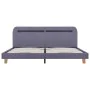 Bed frame with LED light gray fabric 160x200 cm by vidaXL, Beds and slatted bases - Ref: Foro24-280899, Price: 169,65 €, Disc...