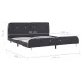 Dark gray fabric bed frame 160x200 cm by vidaXL, Beds and slatted bases - Ref: Foro24-280919, Price: 158,32 €, Discount: %