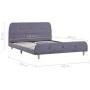 Light gray fabric bed frame 140x200 cm by vidaXL, Beds and slatted bases - Ref: Foro24-280923, Price: 147,86 €, Discount: %