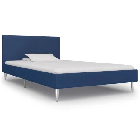 Estructura de cama de tela azul 90x200 cm de vidaXL, Camas y somieres - Ref: Foro24-280951, Precio: 100,30 €, Descuento: %
