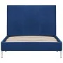 Estructura de cama de tela azul 90x200 cm de vidaXL, Camas y somieres - Ref: Foro24-280951, Precio: 100,30 €, Descuento: %