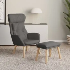Entspannungssessel mit dunkelgrauem Stoffhocker von vidaXL, Sessel - Ref: Foro24-3097751, Preis: 142,40 €, Rabatt: %